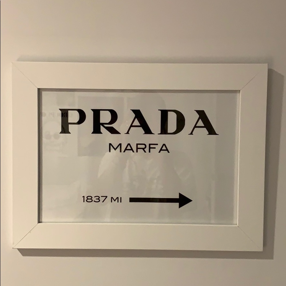 Framed PRADA MARFA wall art JUST LIKE GOSSIP GIRL